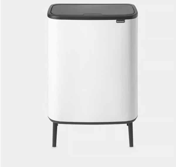 פח אשפה פח אשפה Brabantia Bo Touch Bin Hi – דלת מגע, 60 ליטר, לבן