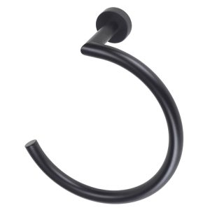 טבעת למגבת שחור מט קלאס