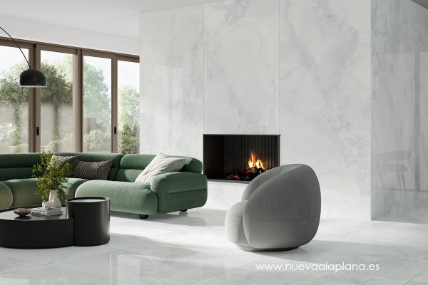 ⁦אריח פורצלן ביבורי אוניקס לבן משי מט ס״מ Bibury White Satin 120/280⁩ – תמונה ⁦3⁩