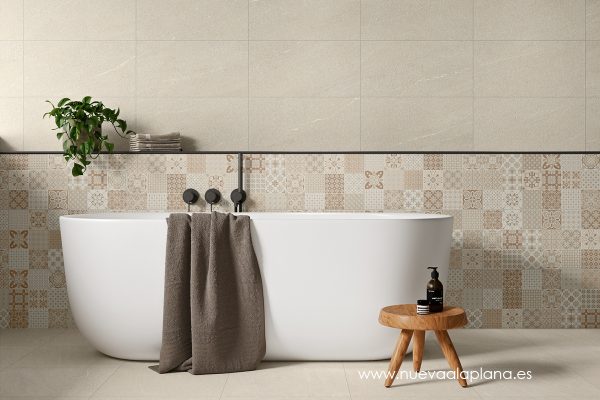 ⁦אריח פורצלן הלטון קרמה מט ס״מ Halton Cream Matt 120/280⁩ – תמונה ⁦3⁩