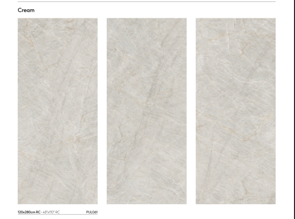 אריח פורצלן טאג' מהל מבריק ס״מ Taj Mahal Cream Polished Mirror 120/280