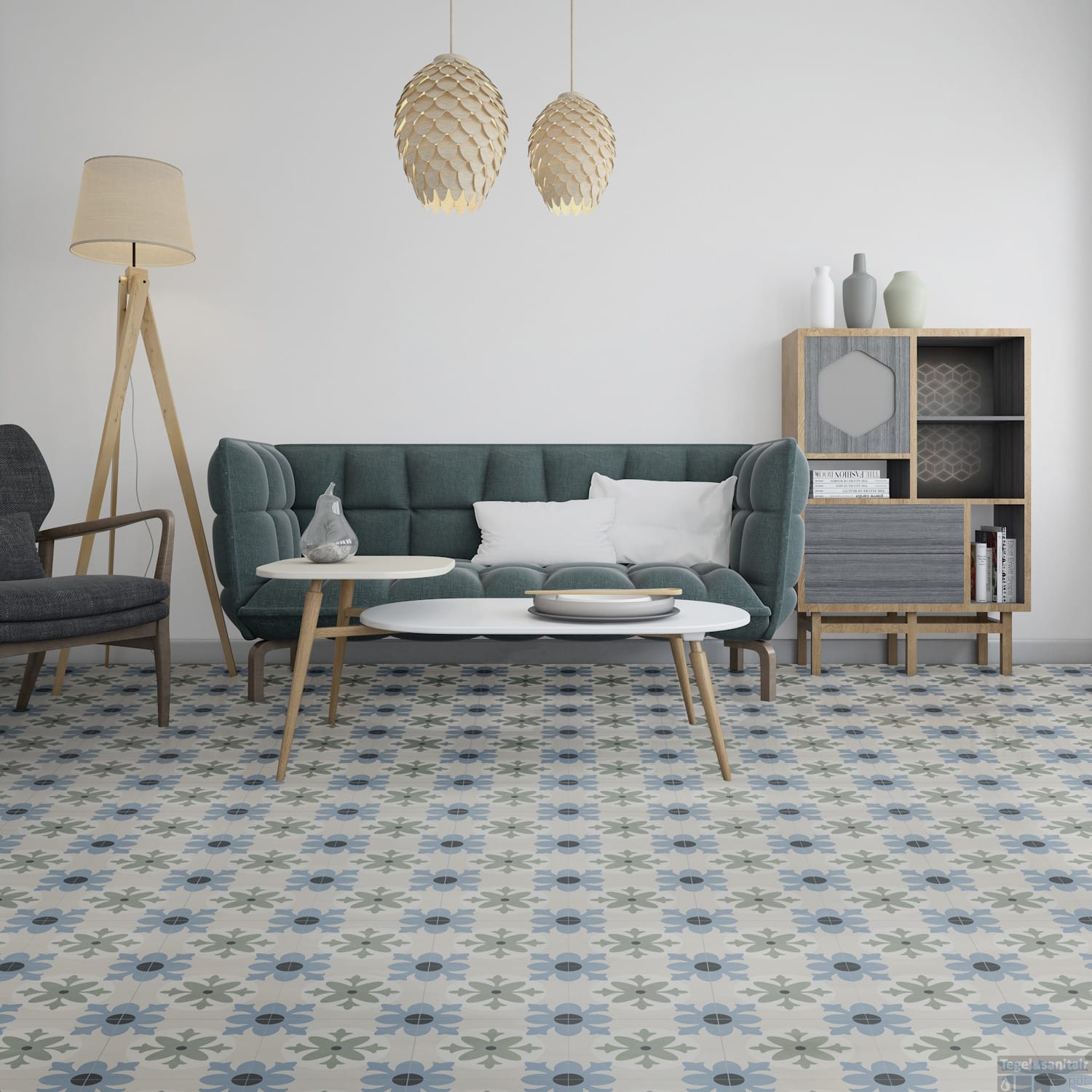 ⁦אריח פורצלן מיקונוס ג'אווה מאוייר 45/45 MYKONOS MED JAVEA PRC MATT⁩ – תמונה ⁦2⁩