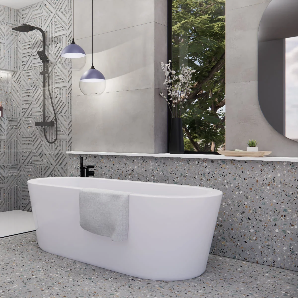 אריח פורצלן גובי גריג'ו 60/120 דמוי טרצו Gobi GRIGIO – תמונה 2
